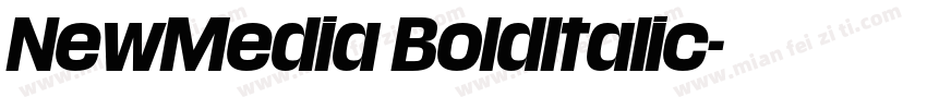 NewMedia BoldItalic字体转换